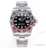 JVS Factory Replica Rolex GMT-Master II Pepsi Watch Cal.3186 Black Dial Red & Blue Bezel 